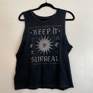 Keep it surreal graphic tank top